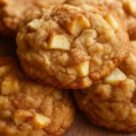 Apple Pie Cookies fresh baked with caramel drizzle