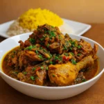 Authentic Jamaican Curry Chicken in golden curry sauc