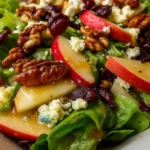 autumn apple salad recipe with apples and feta
