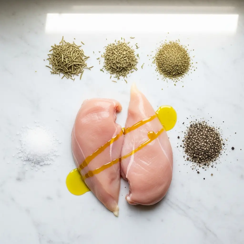 Ingredients for Juicy Baked Chicken Breast