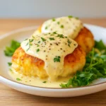 hicken Pillows with Creamy Parmesan Sauce on plate