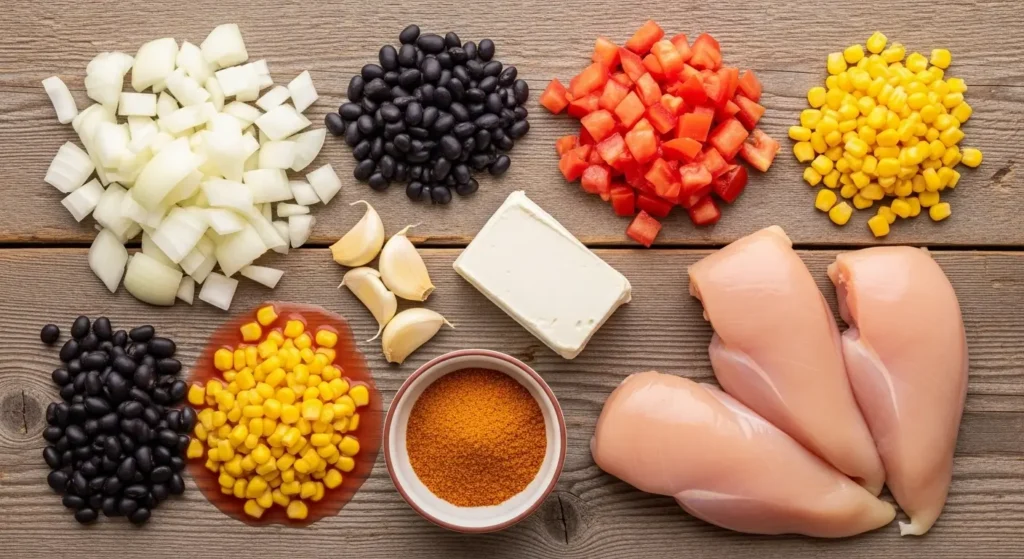 Chicken Taco Soup with Cream Cheese Ingredients