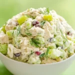 Classic Chicken Salad served in a bowl