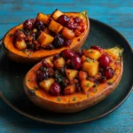 Cranberry Apple Twice-Baked Sweet Potatoes recipe