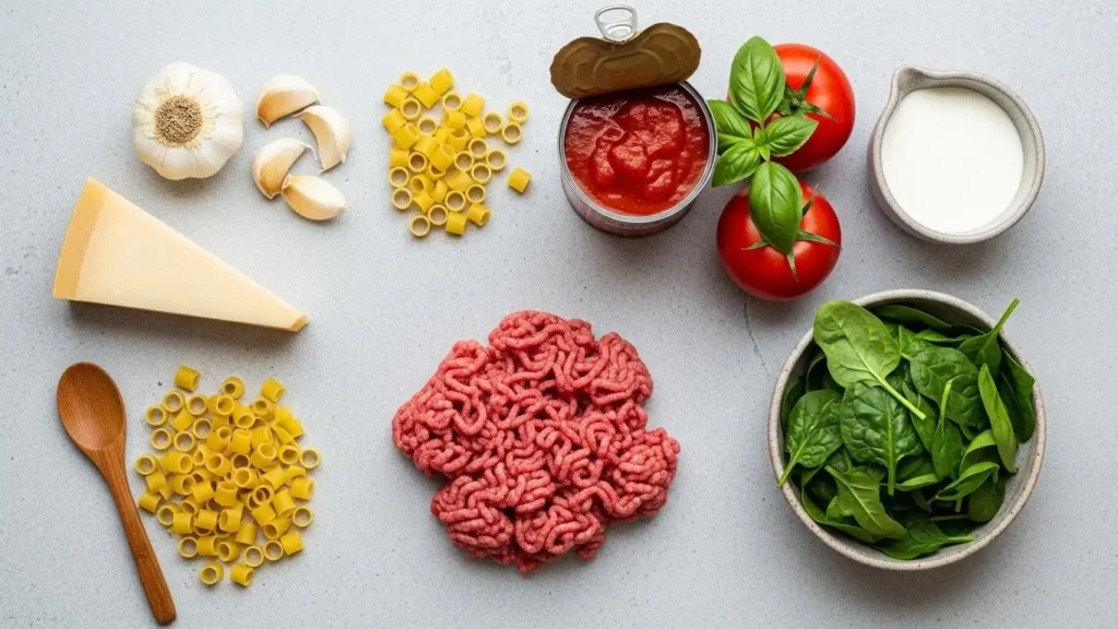 Ingredients for Creamy Italian Meatball Soup