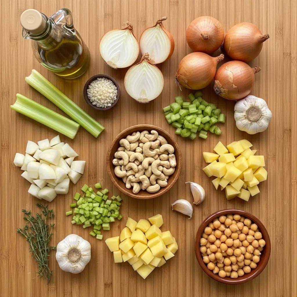 Creamy Vegetable Soup Ingredients