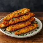 Crispy Baked Chicken Tenders served with dipping sauce