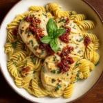 Dairy Free Marry Me Chicken Pasta with creamy coconut sauce