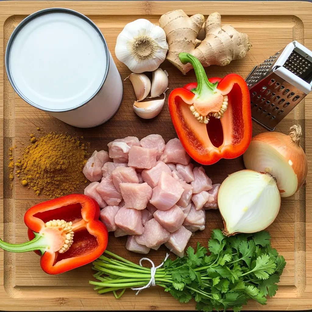 Ingredients for Easy Coconut Curry Chicken