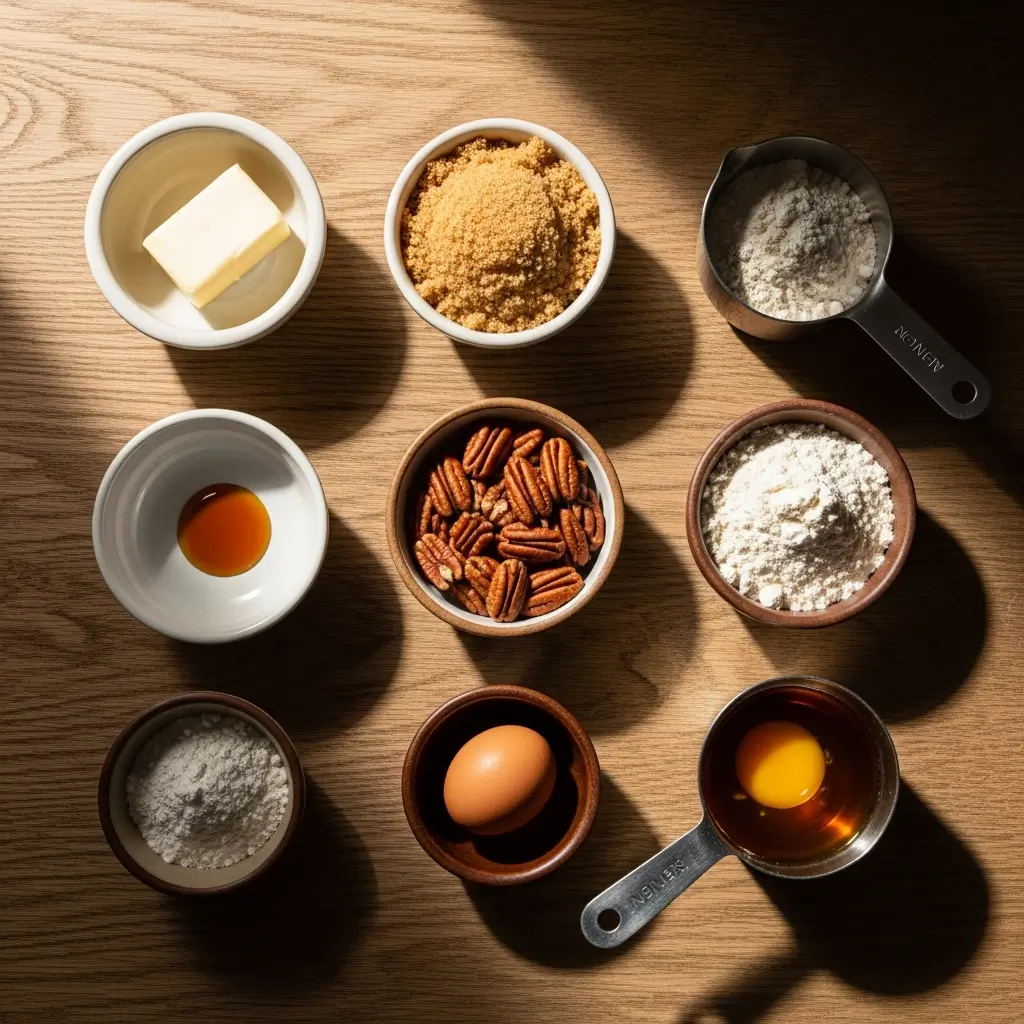 Ingredients for Easy Pecan Pie Cookies