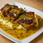 French Mustard Chicken in creamy mustard sauce