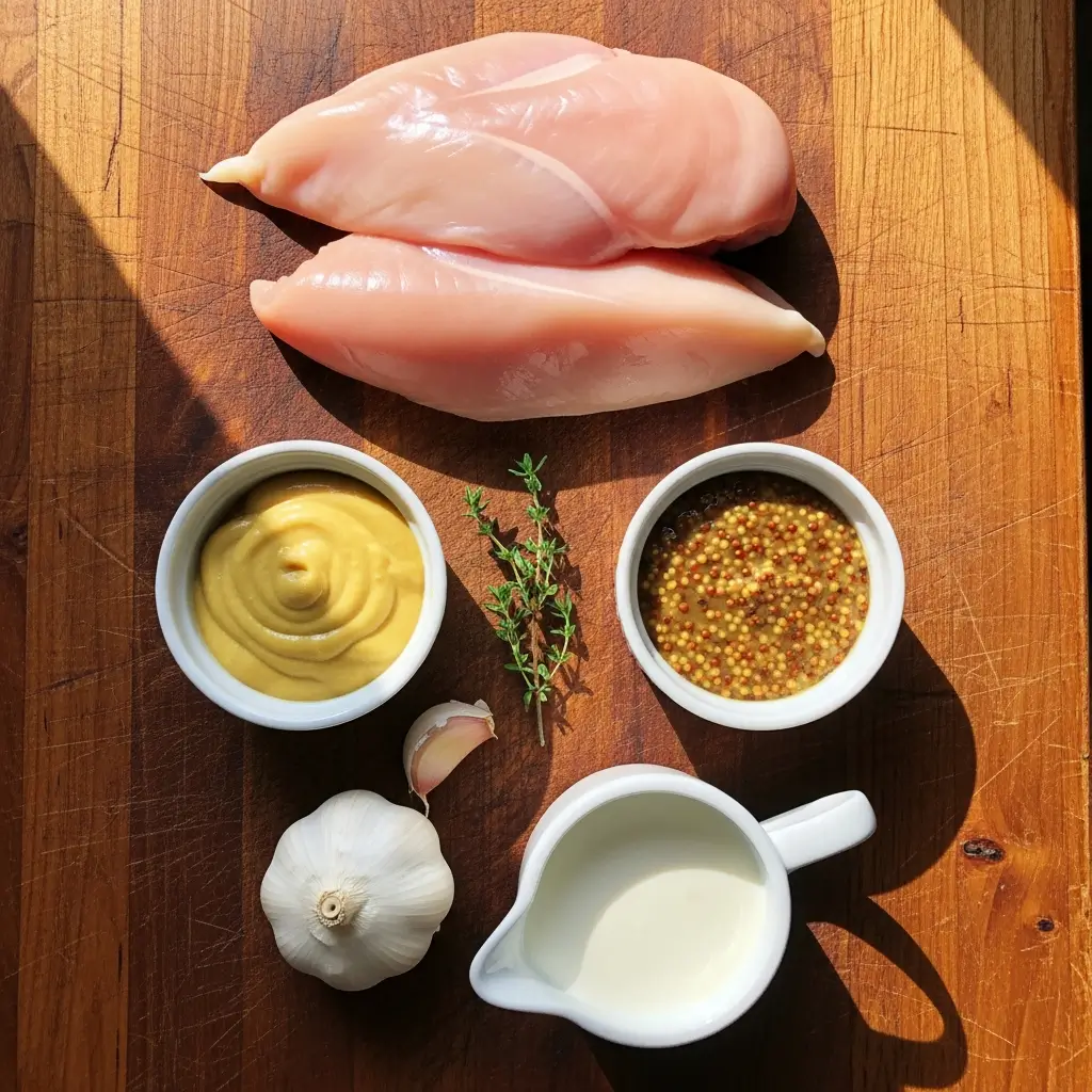 Ingredients for French Mustard Chicke