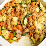 Ground Turkey Sweet Potato Bake fresh from the oven