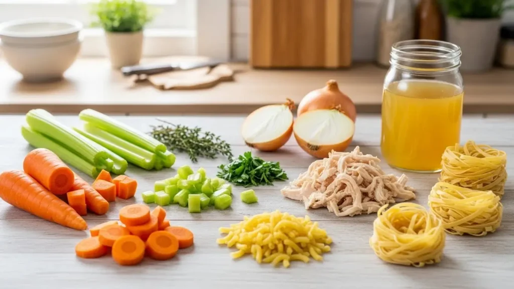 Homemade Chicken Noodle Soup Ingredients