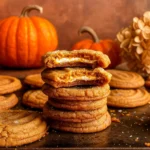 Irresistible Pumpkin Cheesecake Cookies on fall-themed table