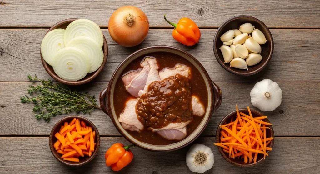 Ingredients for Best Jamaican Brown Stew Chicken