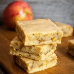 Maple Glazed Apple Blondies with Maple Glaze
