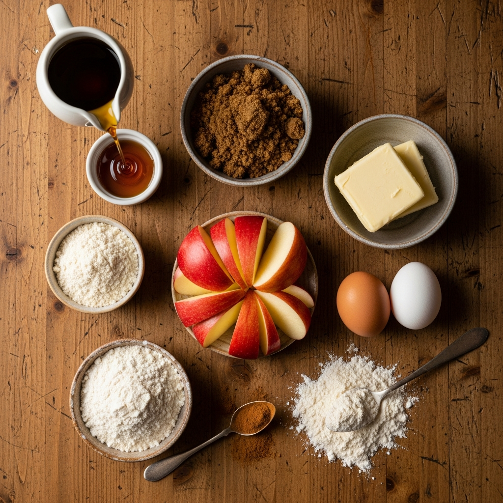 Ingredients for Maple Glazed Apple Blondies