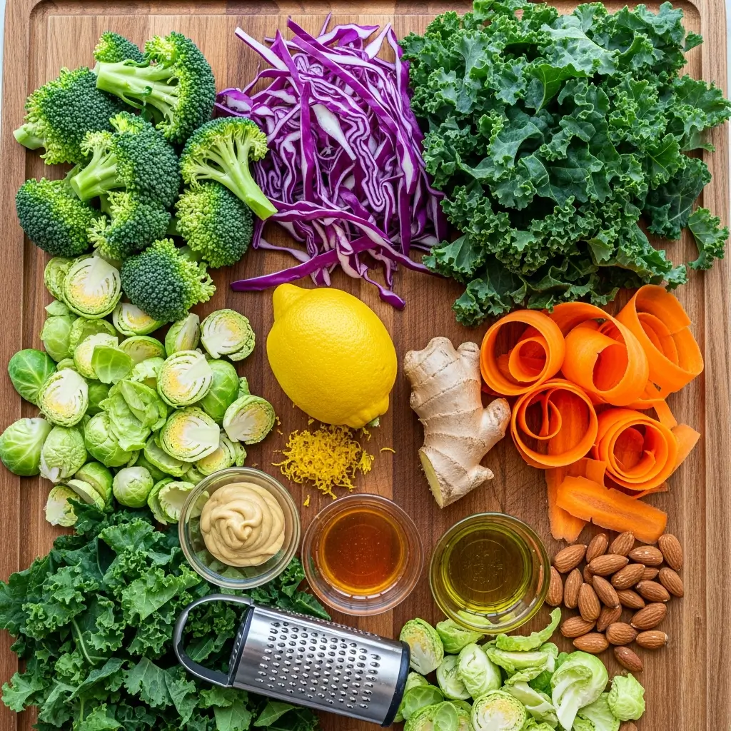 My Favorite Detox Salad Ingredients Flat Lay