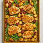 Parmesan Crusted Chicken Sheet Pan Dinner