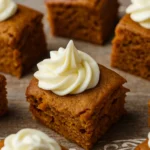 Paula Deen Pumpkin Bars with cream cheese frosting