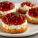 Pepper Jelly and Cream Cheese Bites appetizer platter