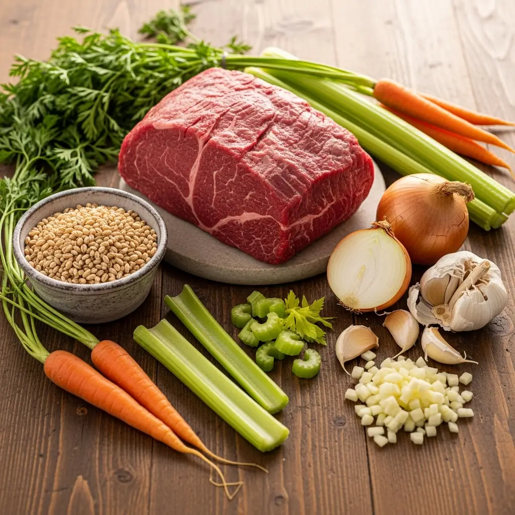 Pioneer Woman Beef Barley Soup ingredients
