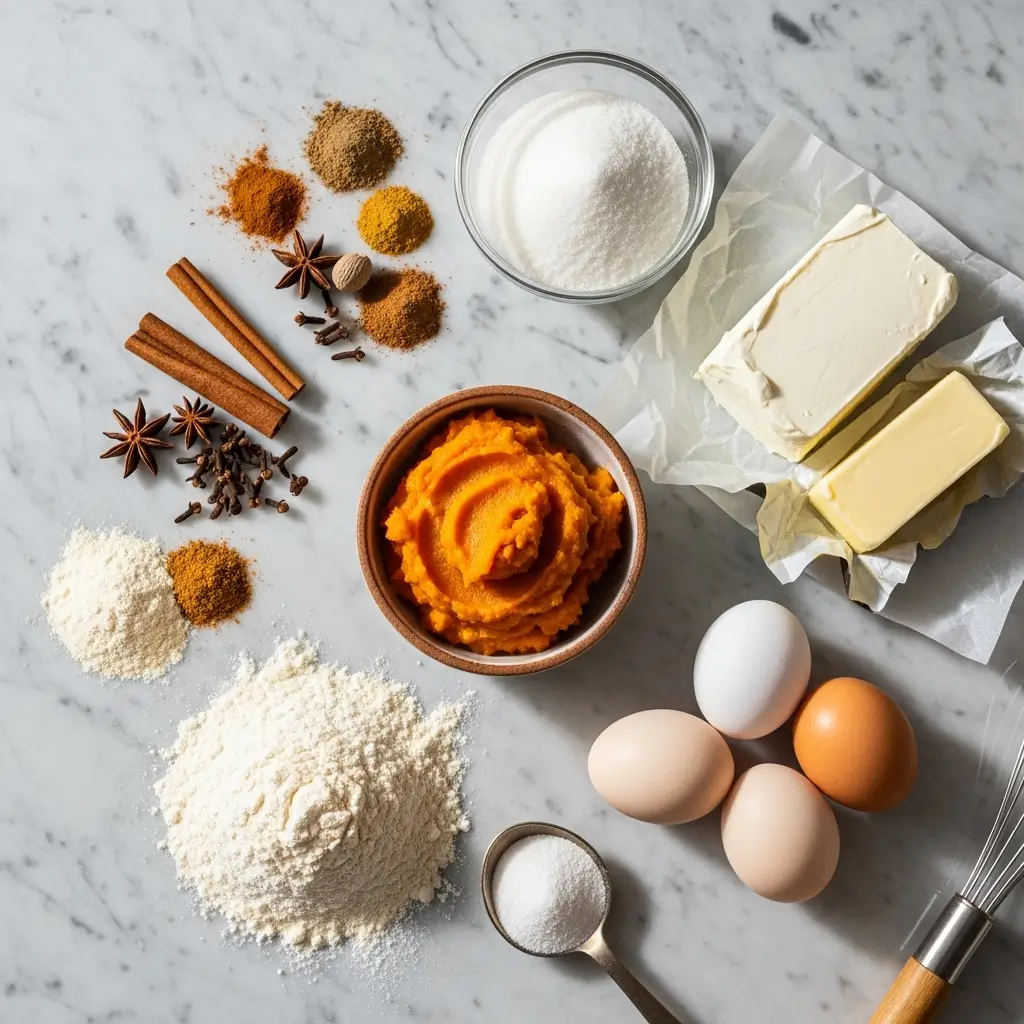 Ingredients for Pumpkin Cheesecake Cookies