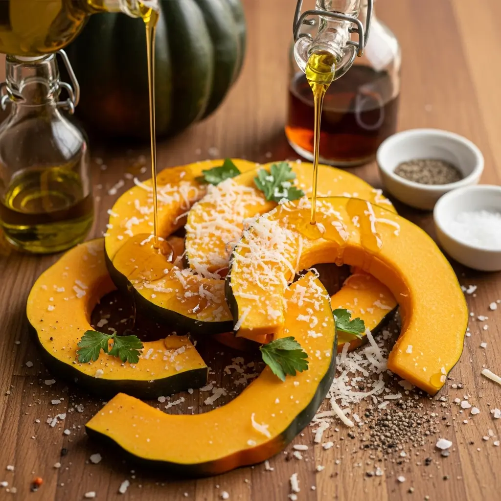 Ingredients for roasted winter squash we