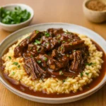 Slow-Braised Pot Roast with Creamy Parmesan Risotto