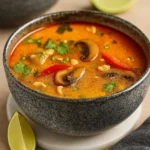 Slow Cooker Thai Coconut Curry Soup in Bowl