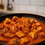 Texas Roadhouse Butter Chicken Skillet in a cast-iron pan