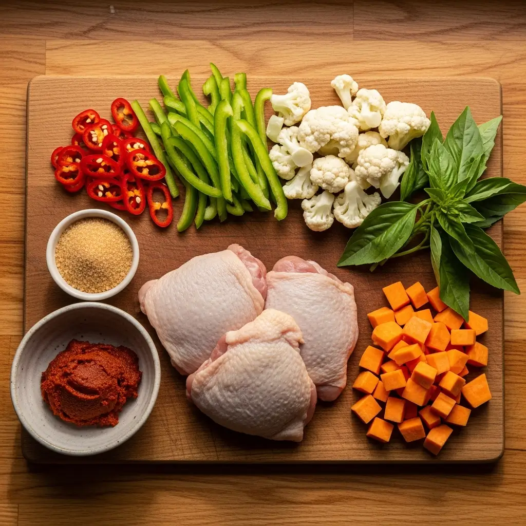 Thai Chicken Coconut Curry ingredients