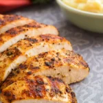 Air Fryer Grilled Chicken on serving plate