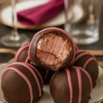 Chocolate Raspberry Truffles close-up