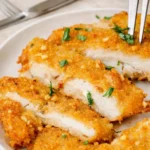 Crispy Garlic Butter Chicken on plate