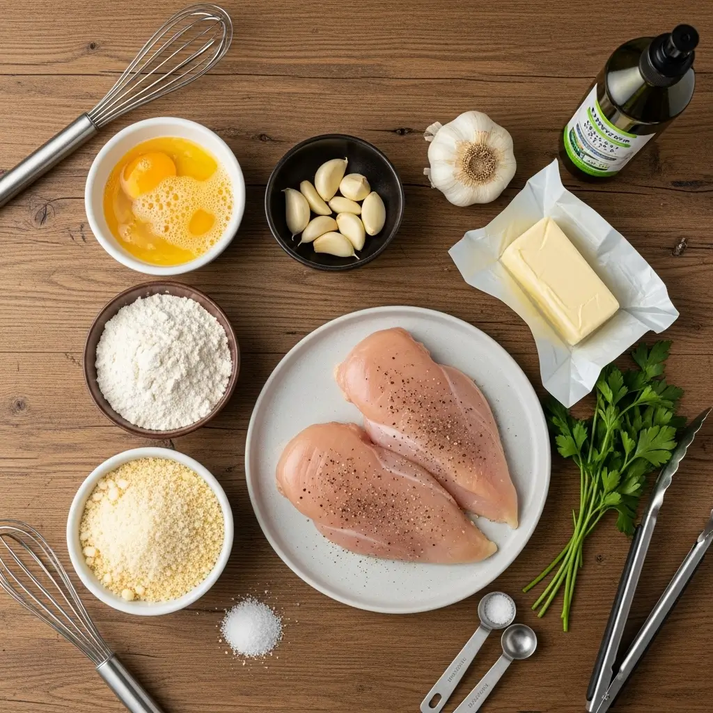 Crispy Garlic Butter Chicken ingredients
