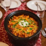 Crockpot Chicken Enchilada Casserole in Slow Cooker