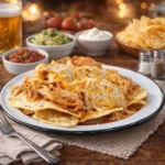 Crockpot Chicken Nachos in a slow cooker