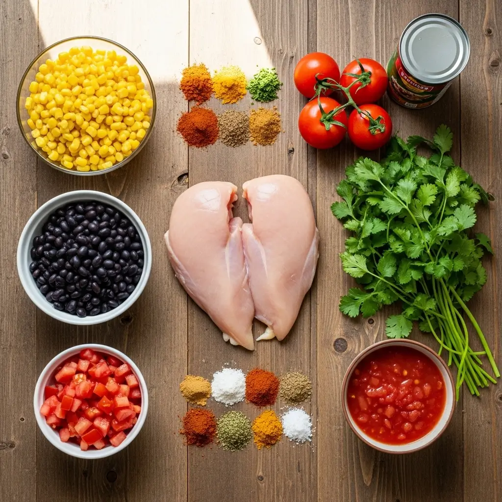 Crockpot Chicken Tortilla Soup ingredients