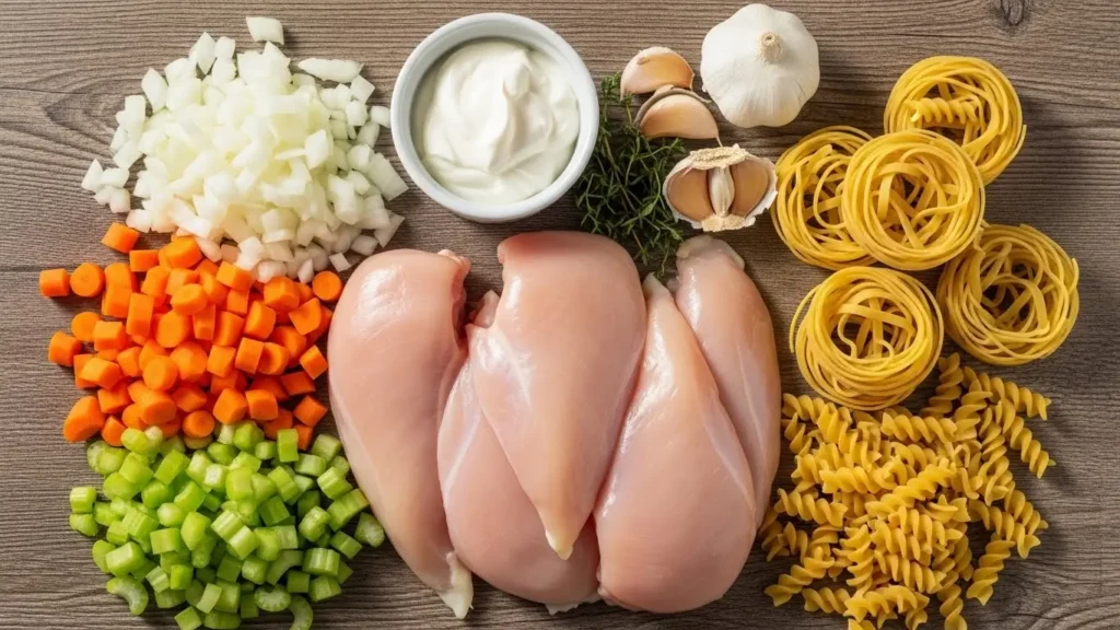 Crockpot Creamy Chicken Noodle Soup Ingredients