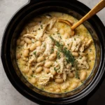 Crockpot Greek Chicken creamy slow cooker recipe