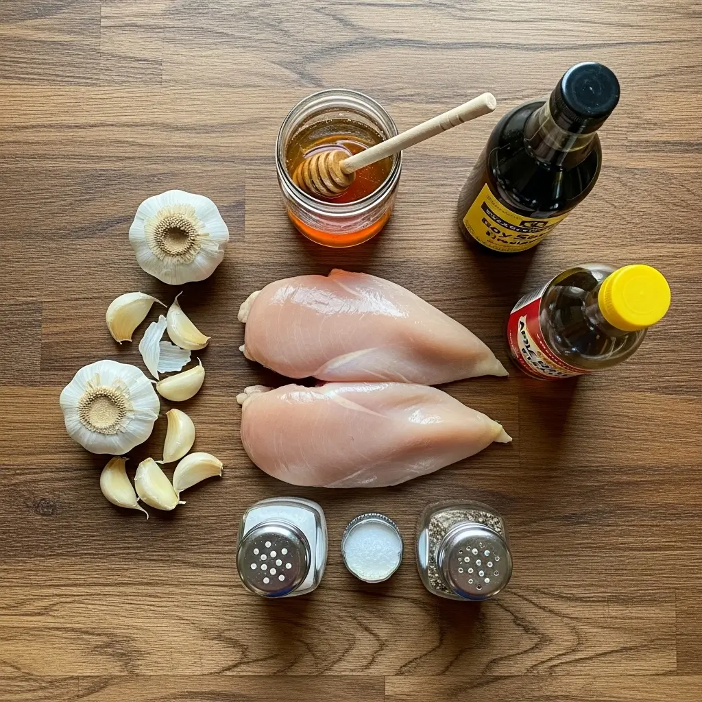 Ingredients for Crockpot Honey Garlic Chicken recipe