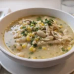 Crockpot White Chicken Chili Today creamy bowl