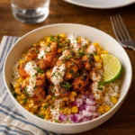 asy Street Corn Chicken Rice Bowl dinner