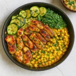 Garlic Butter Chicken Corn Zucchini one-pan dinner