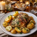 Garlic Parmesan Crockpot Chicken and Potatoes dinner