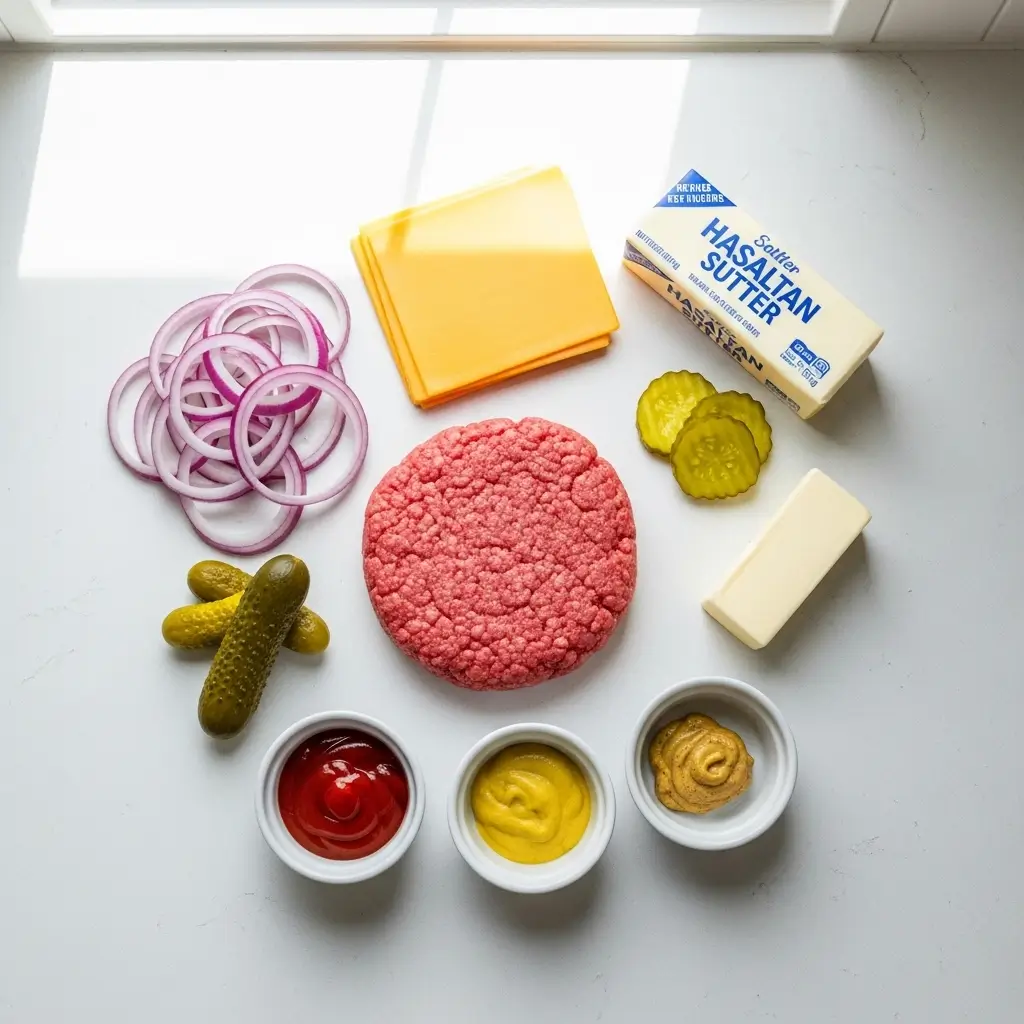 Hawaiian Roll Cheeseburger Sliders ingredients