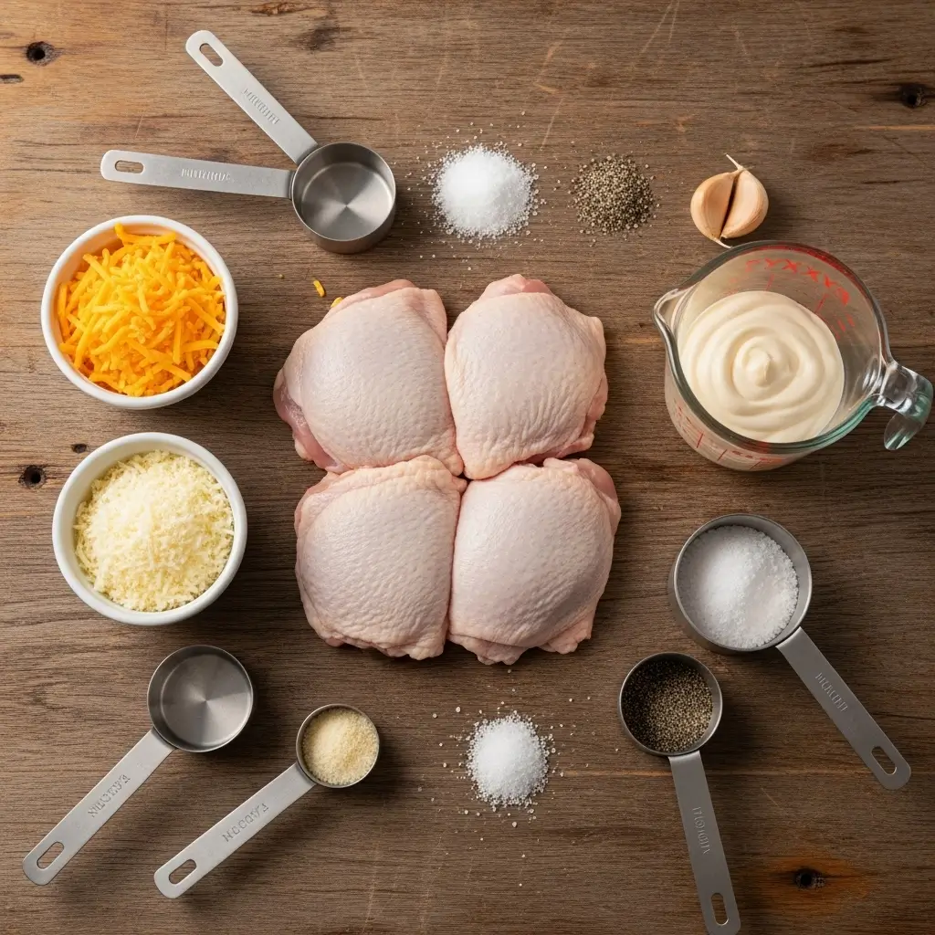 Keto Baked Cheesy Ranch Chicken Thighs Ingredients