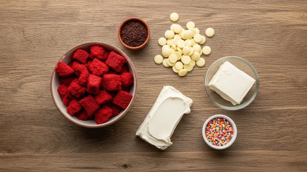 Ingredients for Red Velvet Truffles